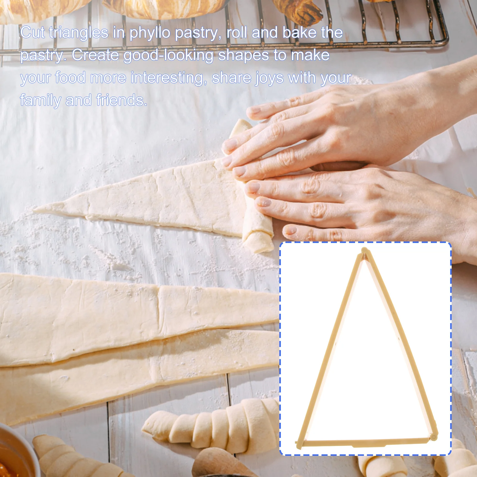 

Croissant Roll Maker Mold Plastic Food Grade Croissant Cutter Baking Pastry Tools Kitchen Gadgets Easy DIY Baking