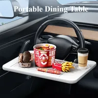 Oatsbasf Portable Car Steering Wheel Laptop Stand Desk Mount for Adjustable Foldable Stable Tray Board Table for Work Eat Read