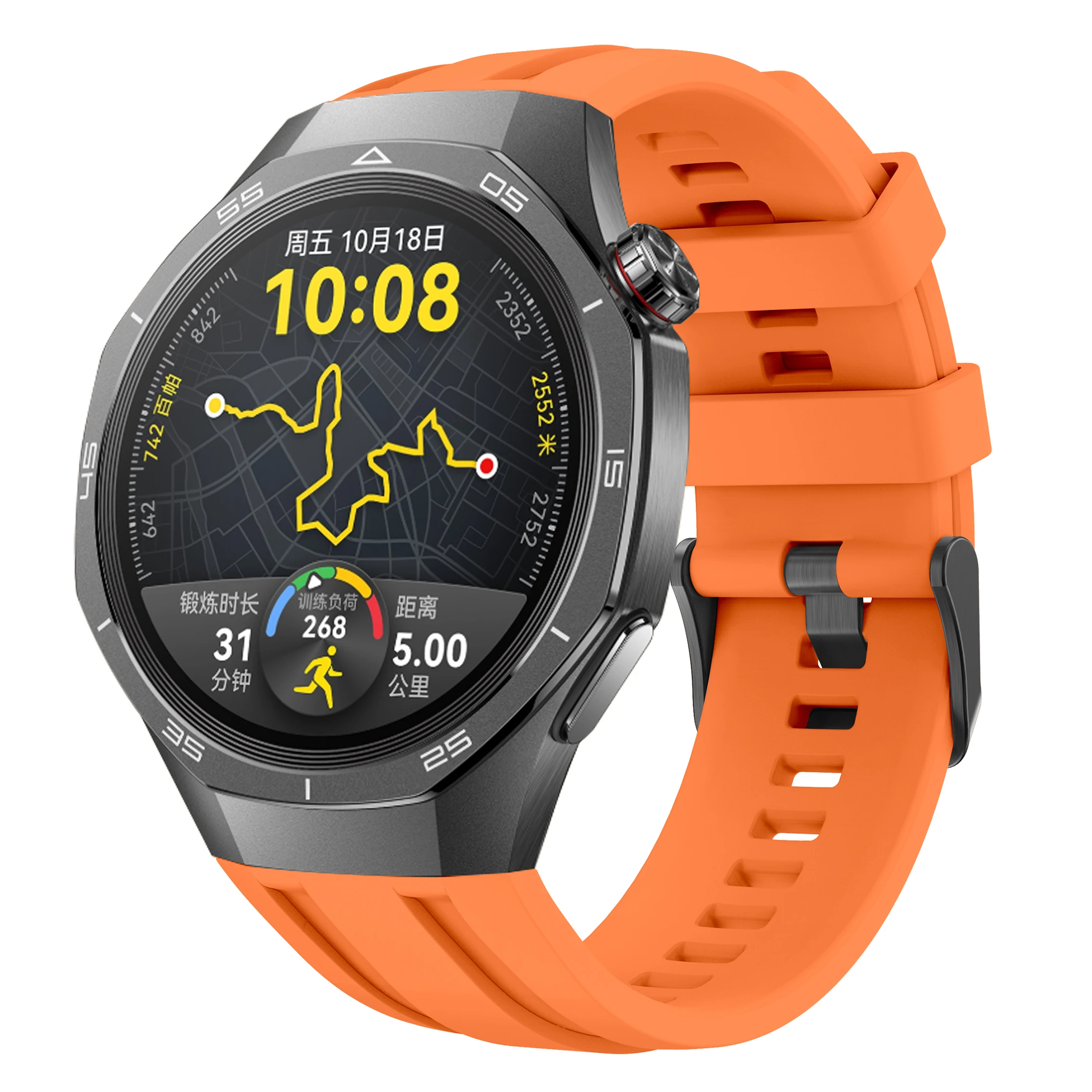 Bracelet fermoir en acier inoxydable pour montre Huawei GT5Pro, bracelet de montre en silicone exquis, 46mm