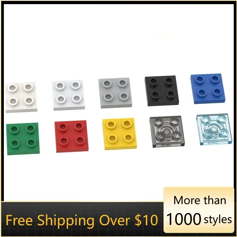 

10 шт., высокотехнологичные сборные частицы 2476 2x2 с болтовой пластиной, комплект строительных блоков, сменные детали, игрушки для детей, подарки