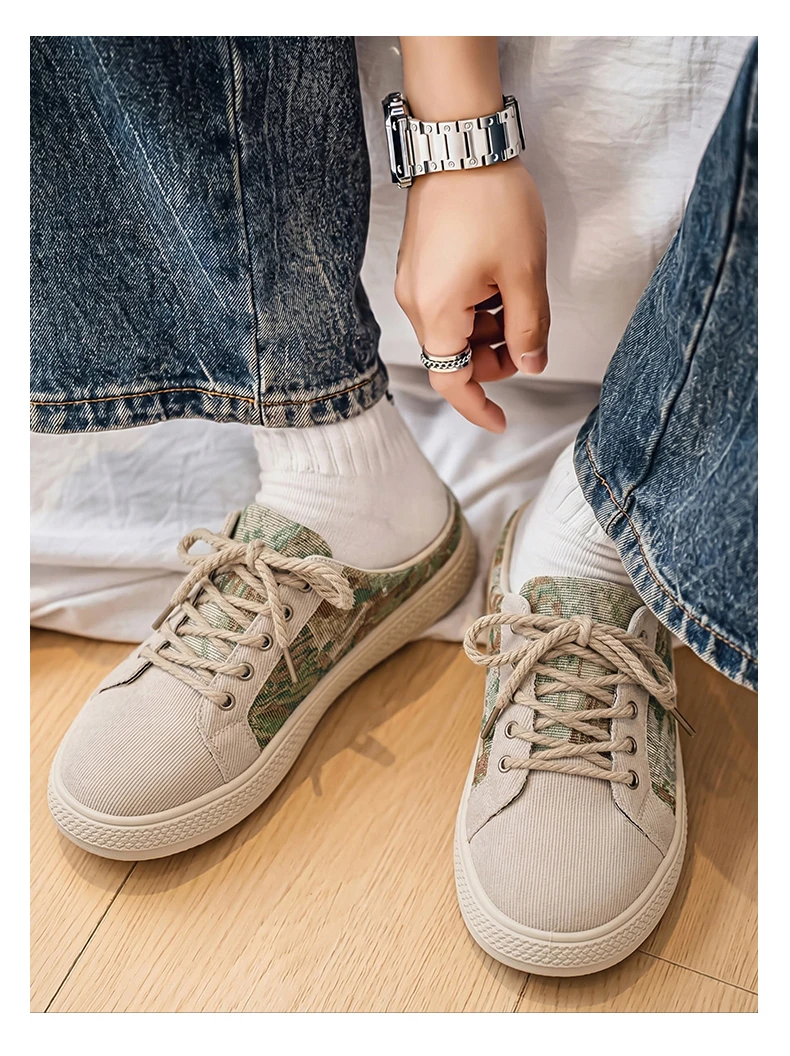Outdoor-Sandalen für Herren, Halbschuhe, Sommer-Freizeitschuhe, Canvas, weicher Boden, leichter Wanderschuh, vulkanisierter Schuh – Detail 25