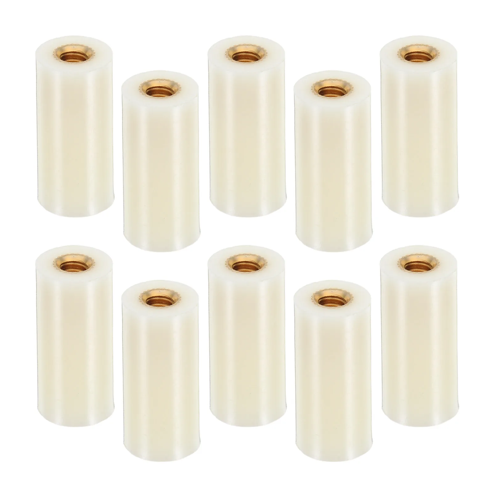 

10PCS Pool Tips Durable Plastic Copper Threaded Ferrules Threaded Billiard Ferrule Replacements Billiard Cues Replacement Parts