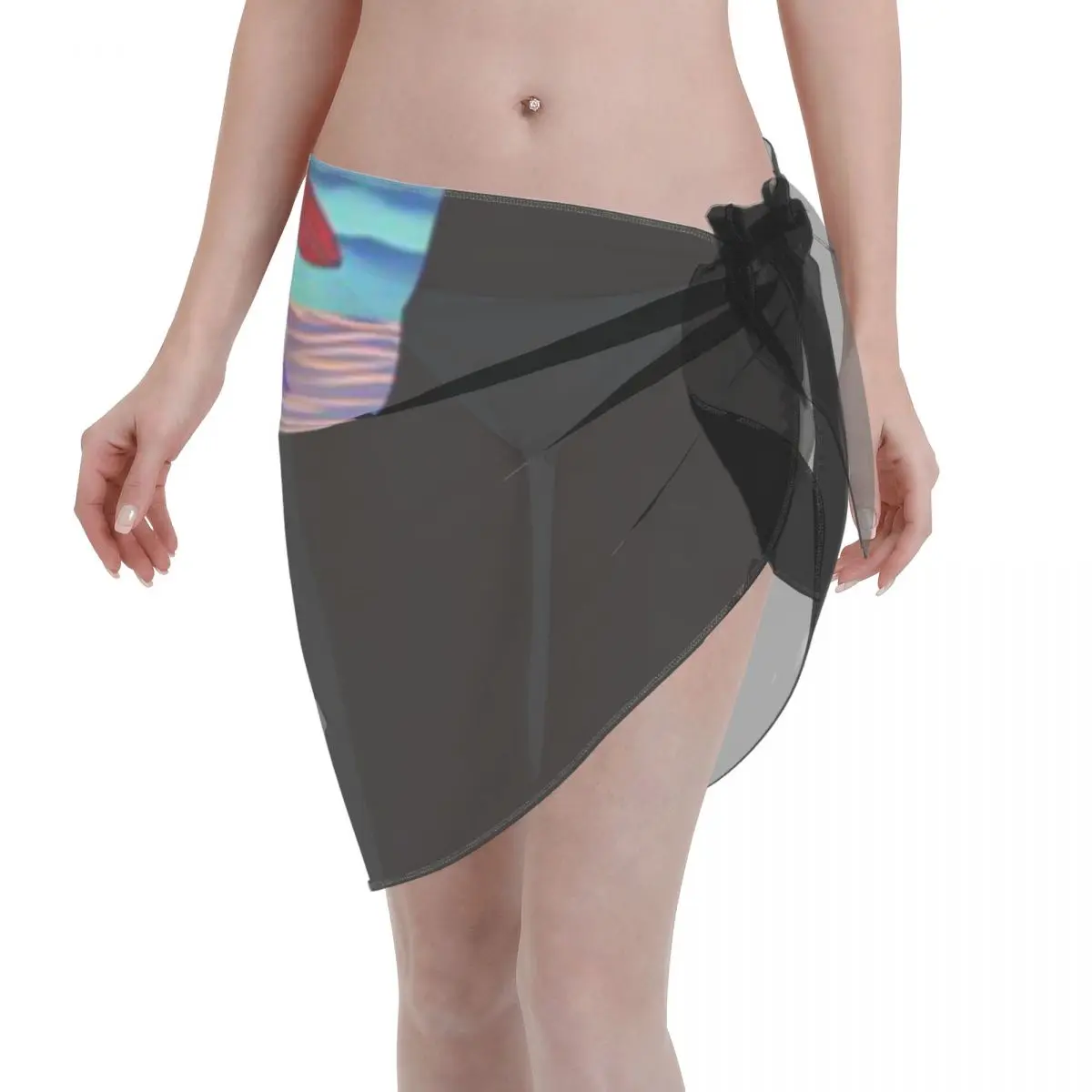 Promotion VINTAGE HAWAII SURFING LABEL Women's Beach Wrap SkirtBeach Party Dress Swimsuit Cover