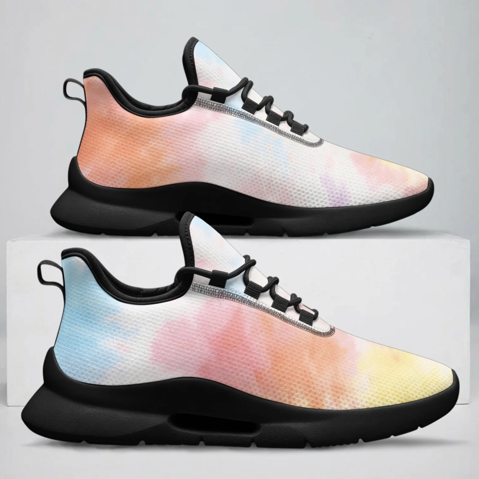 XIXIRIMIDO Women's Lace-up Casual Shoe Nurse Shoes Women's Sandals Men's Sneakers and Casual Shoes Tenis Feminino Gradient