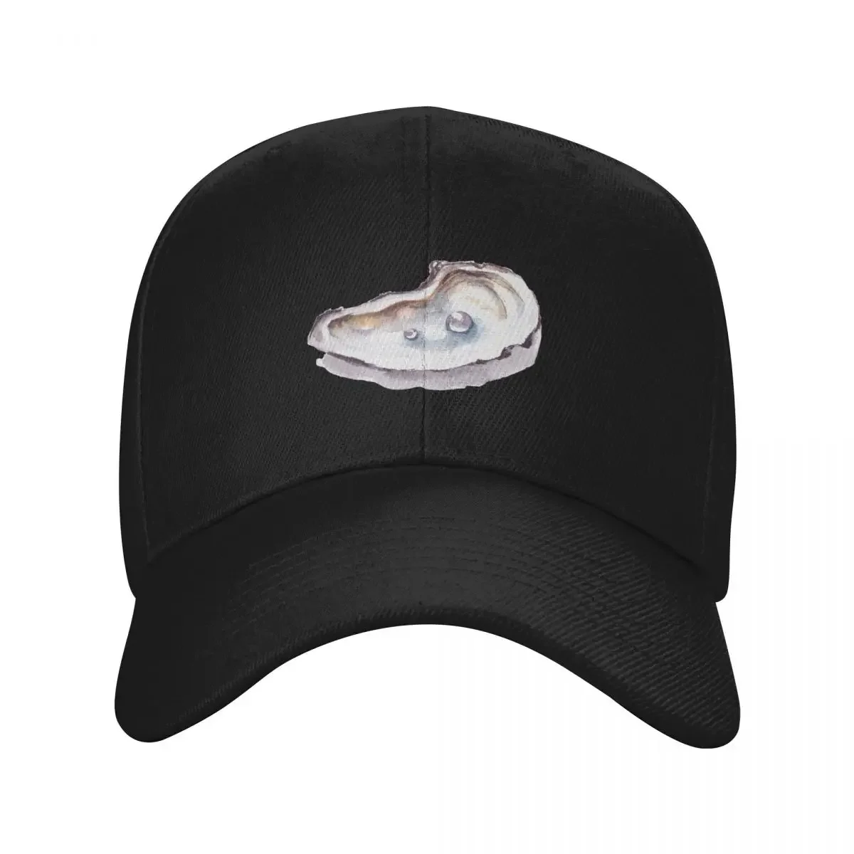 Watercolour painting of an oyster shell with shiny pearls Baseball Cap Custom Cap Snapback Cap Women Men's