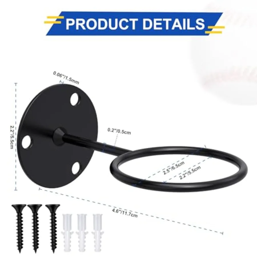 Трейский бейсбольный софтбольный дисплей, держатель для памяти, настенные держатели для бейсбола, сверхмощная спортивная настенная стойка для дисплея S