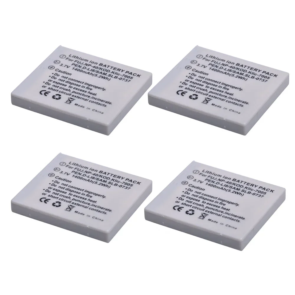 CGA-S004 Battery for Panasonic DMC-FX2, DMC-FX7,DMW-BCB7,Fujifilm NP-40,Kodak KLIC-7005,Samsung SLB-0737,SLB-0837,Sanyo D-Li8 