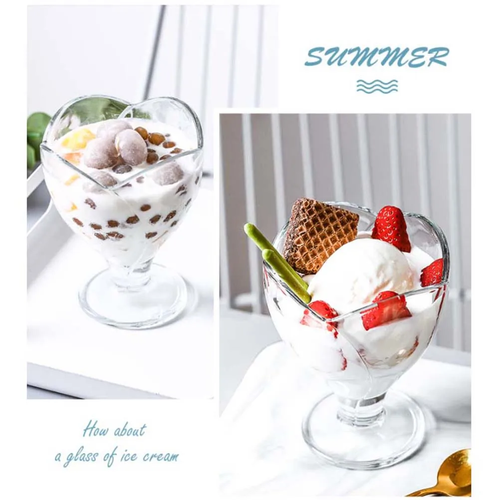 

Ice Cream Cup Glass Milk Mug Dessert Juice Coffee Heat Resistant Tall Reusable Perfect Home Cafe Restaurant Bar Kitchen