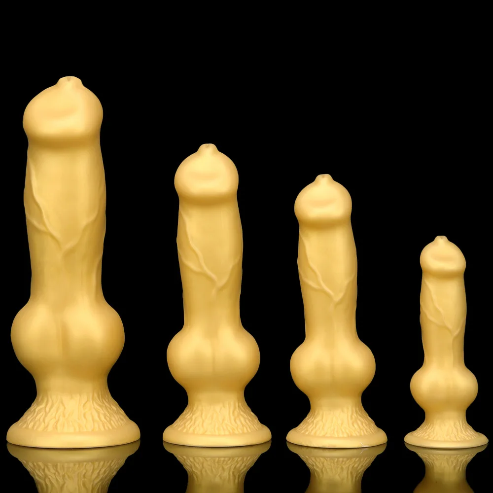 Gouden Hond Dildo Vlees Realistische Enorme Hond Dildo Dier Vagina Anale Kont Super Simulatie Dikke Dildo Producten Vrouwen Seksspeeltjes