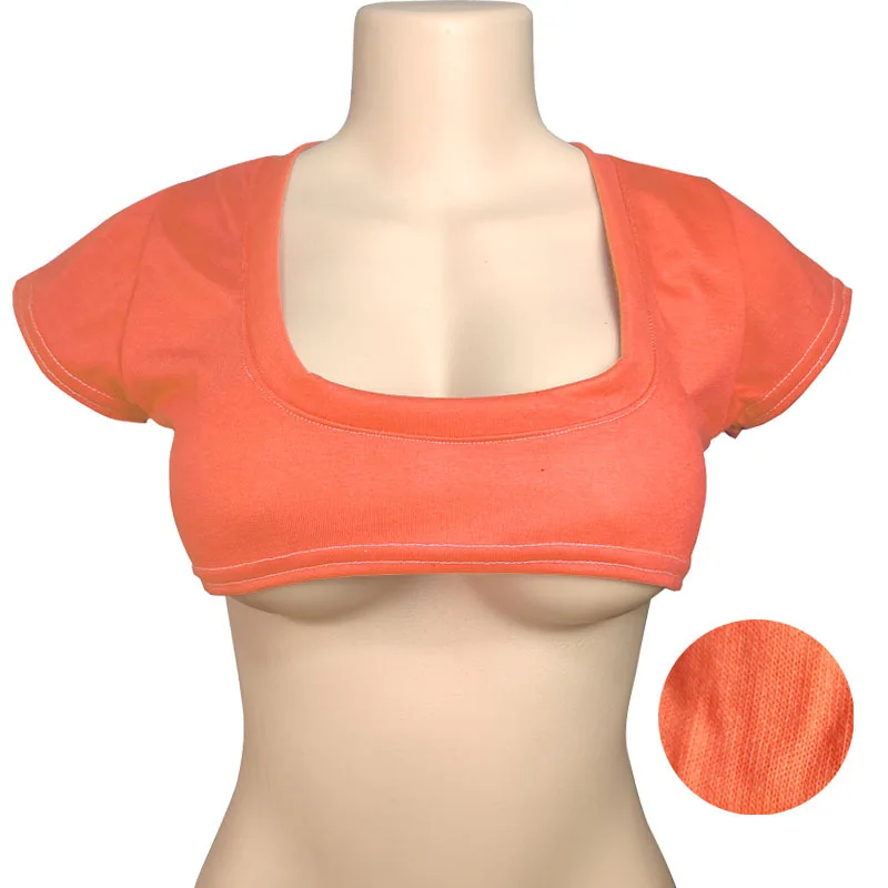 Y2k European and American Low Round Neck Ultra Short Sleeveless Vest T-shirt Sexy Chest Hugging and Navel Exposed Vest - view 2