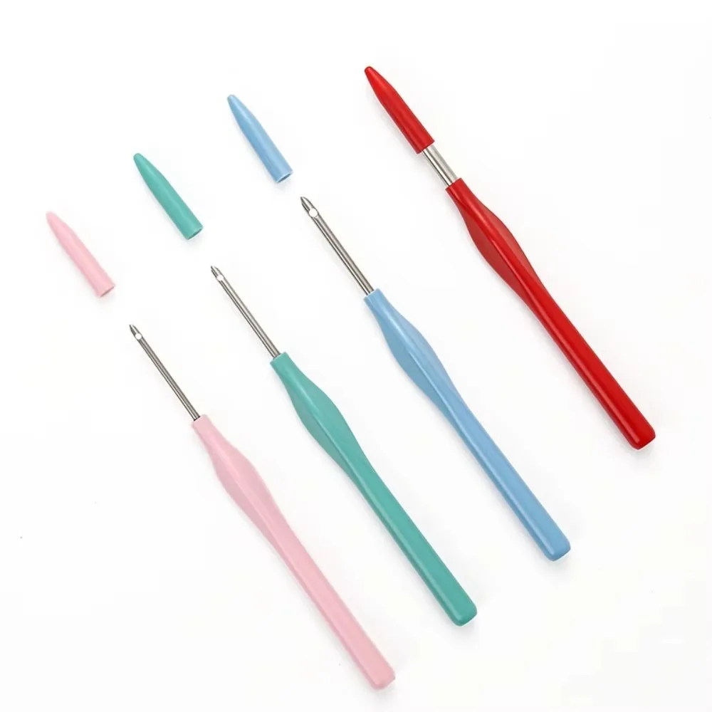 1/4Pcs Adjustable Embroidery Punch Needle Kit DIY Craft Poking Cross Stitch Tools Magic Embroidery Pen Stitching Applique