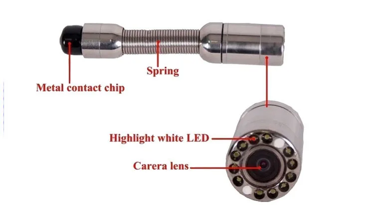 Newest Camera Head Sewer Pipe Endoscope Inspection Video Camera System  Used for Pipe Inspection