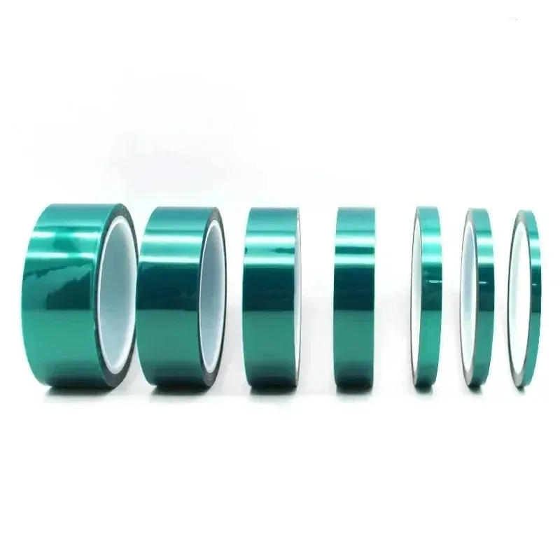 latest models green polyester high-temperature heat masking tape pet silicone coating for painting powder coating anodizing