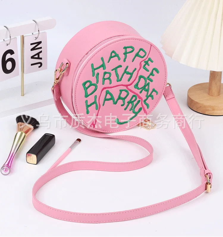 Harries Hager Birthday Cake Crossbody Round Pack Magic School 934 Train Students Receive Coin Purses For XMAS Children'S Gifts