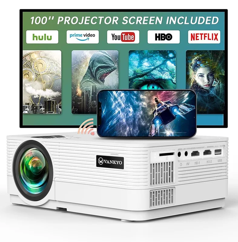 Leisure 470P WiFi 1080P Movie Projector Video Home Theater 250