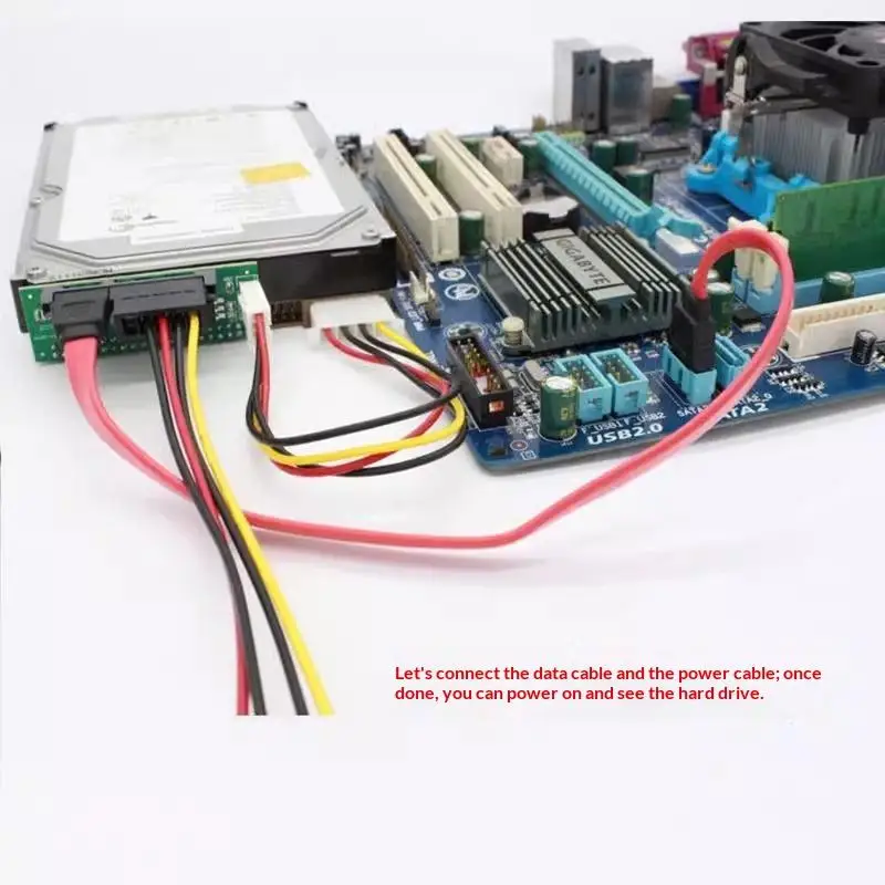 1 Set HDD 3.5in IDE To SATA Hard Disk Converter PATA IDE 40Pin To SATA 22Pin Hard Drive Connector With Cable IDE To SATA Adapter