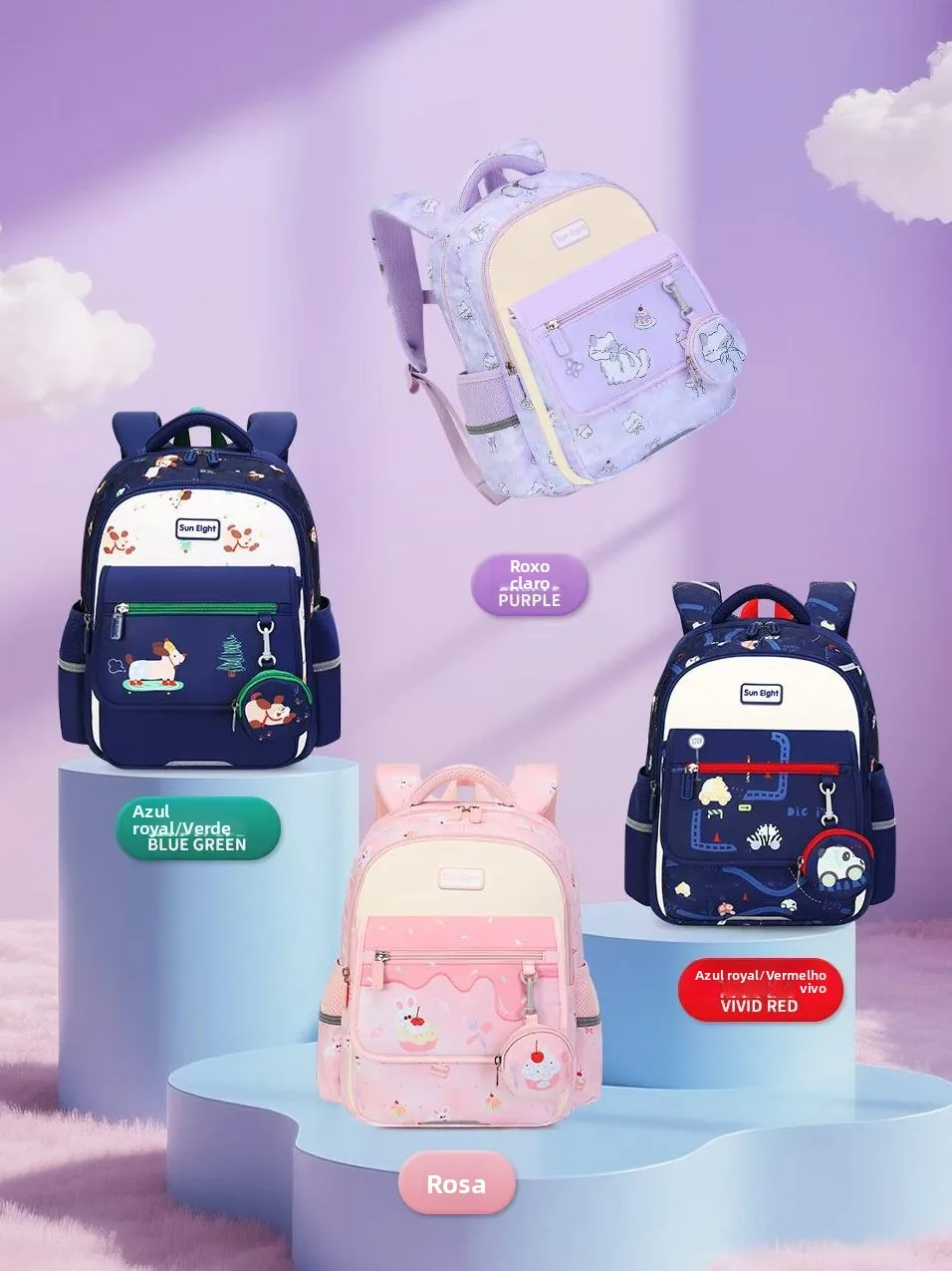 sunshine8point-cute-soft-material-elementary-school-backpack-grade-one-to-three-lightweight-anti-sagging-dual-shoulder-bag-sp