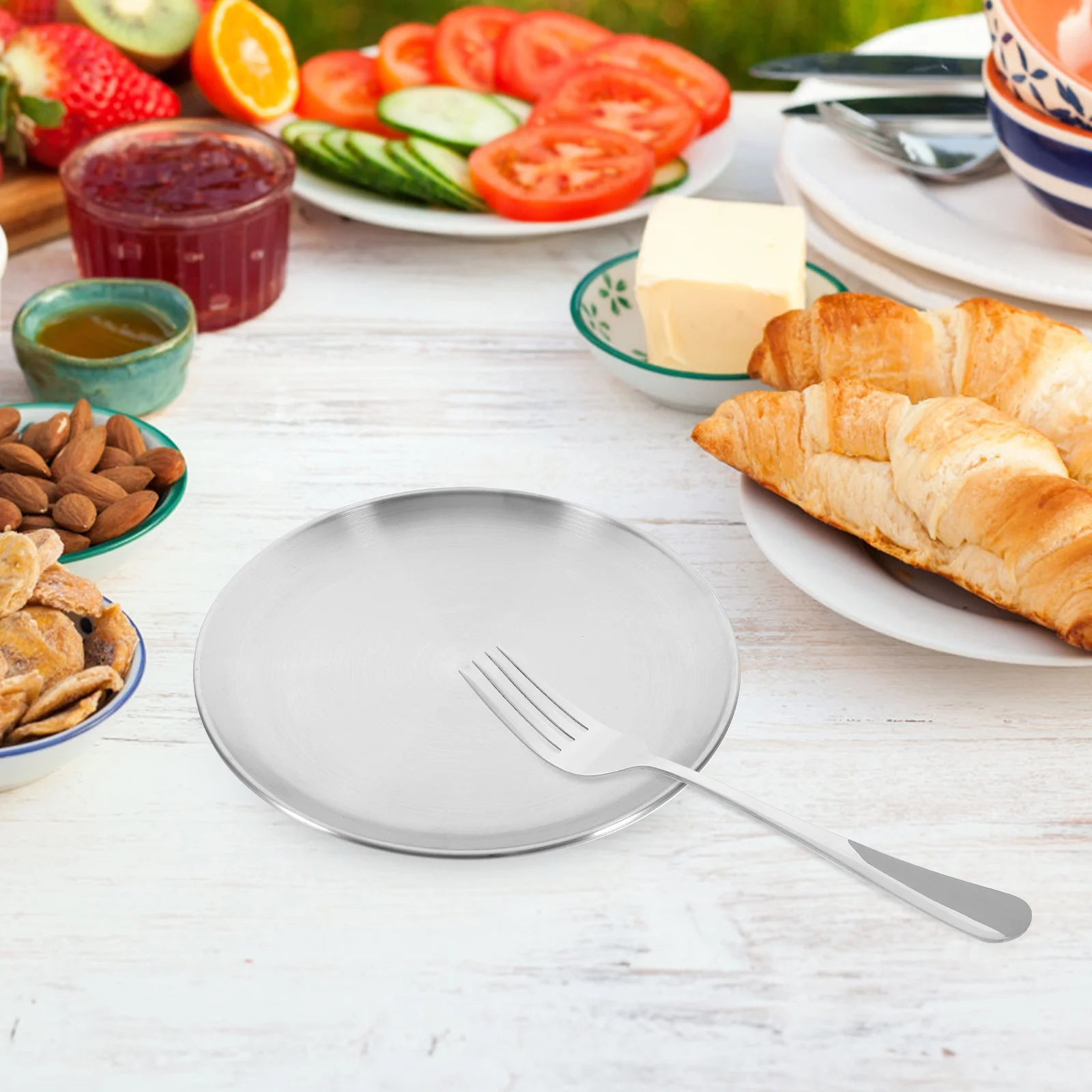 

1 set 1 Set Stainless Steel Cutlery Set Flatware Kit For Home Restaurant Camping Bbq Portable Dinnerware Tools Fork Spoon Knife