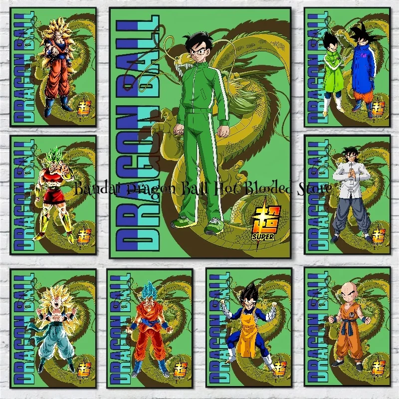 Canvas Painting Hot-blooded Classic Anime Character Dragon Ball HD Poster Picture Modern Living Home Decor Painting Kids Gift