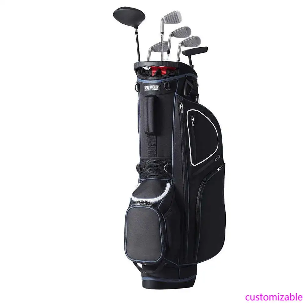 

Golf Cart Bag with 14 Way Organizer Divider Top, 35' 11 Pockets Premium Cart Bag with Stand, Durable Golf Bags with Handles