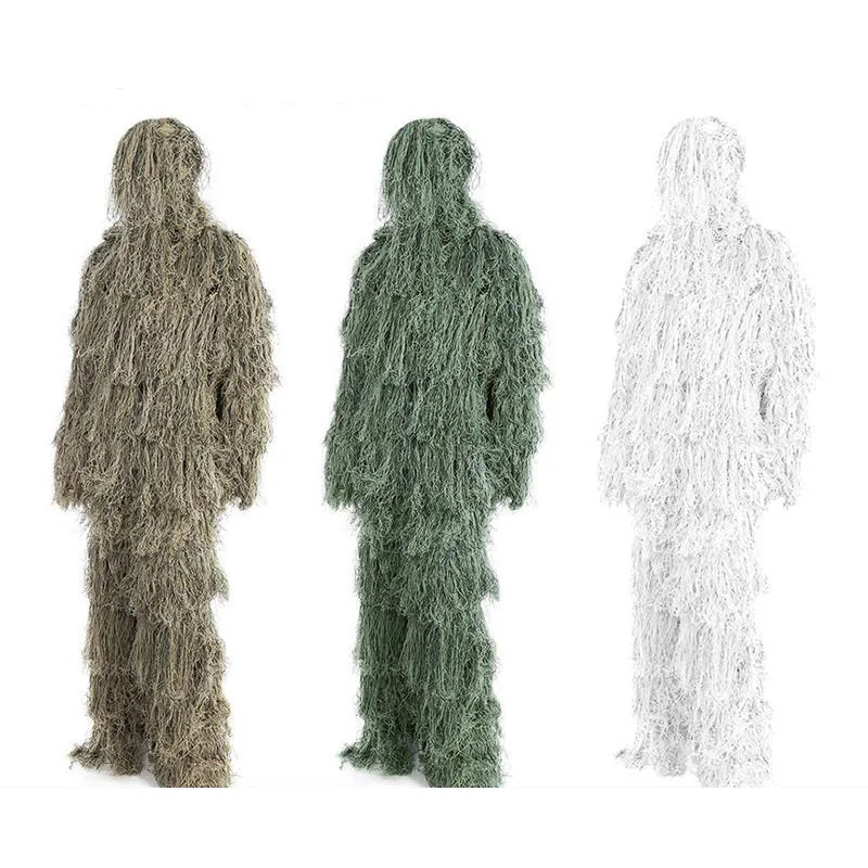 

Hunting Ghillie Suit Camo Woodland Camouflage Forest 3D Tactical Suits Sniper Airsoft Military Hunting Clothes Outdoor Costume