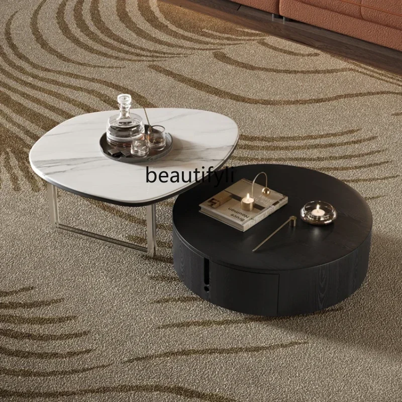 2003 Light luxury minimalist coffee table home designer Italian combination tea table tea table living room