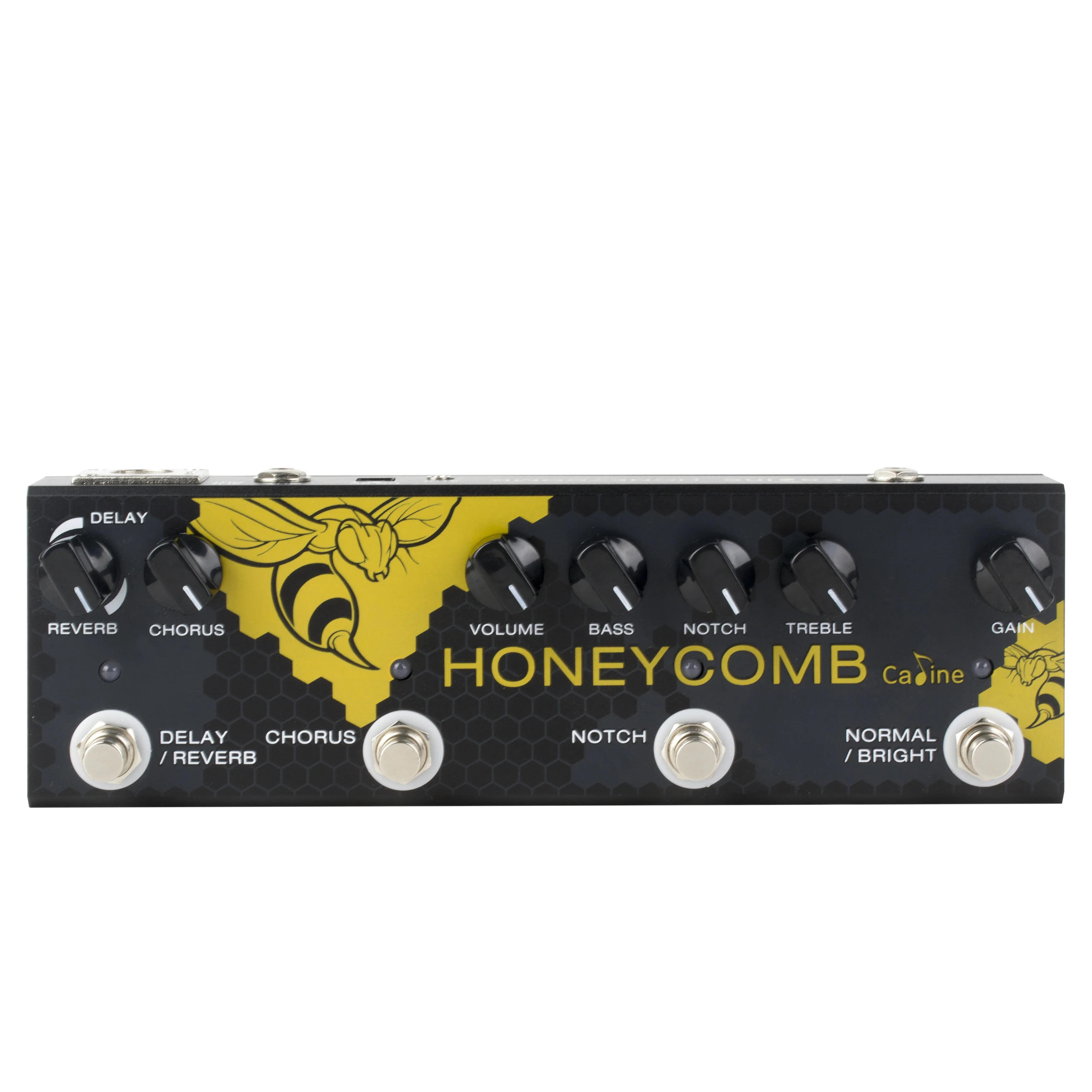 Caline CP-48 Honey Comb Digital Effect Pedal for Acoustic Guitar Multi-Effects Pedal Chorus Delay Reverb Notch Boost EQ