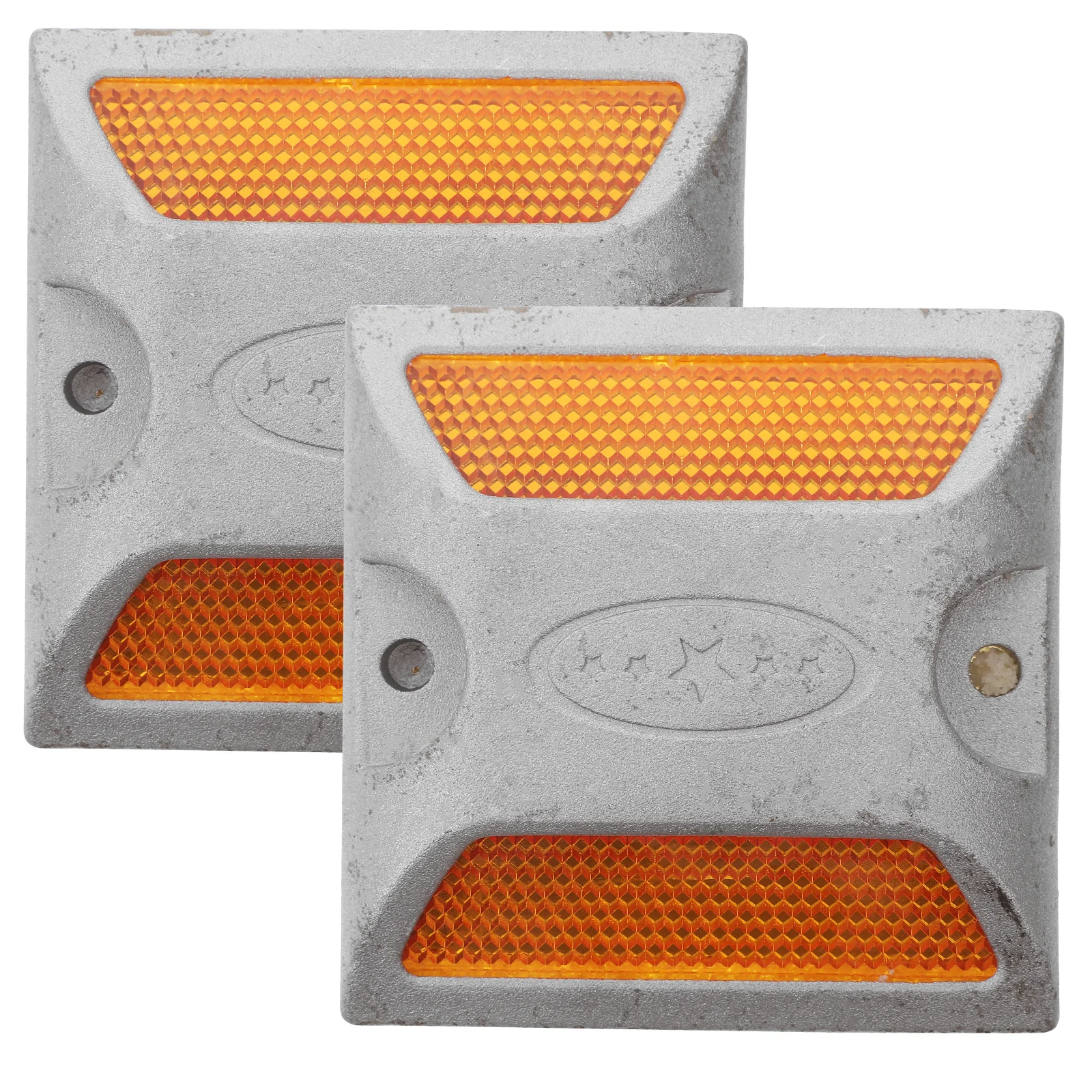 2 قطعة عاكسات للممرات الطريق الجانب مربع معدني السيارات مقطورة صندوق البريد سيارة الوفير الخلفي وقوف السيارات الرصيف ماركر الأمن