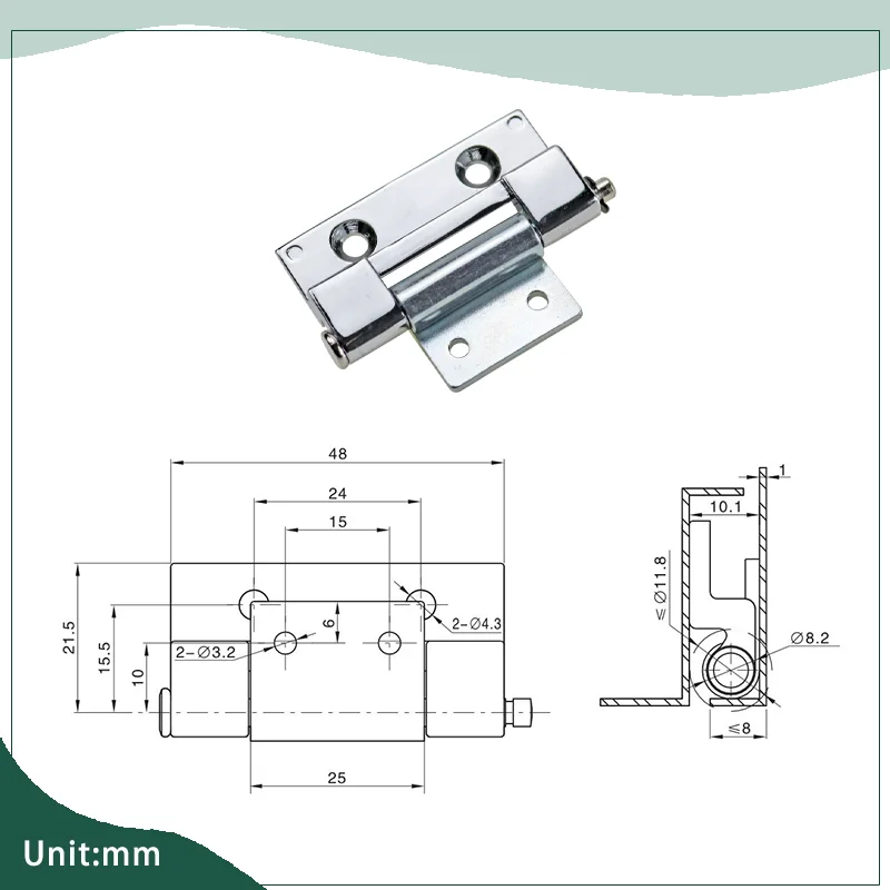 Industrial Machinery Equipment Medical Equipment Distribution Boxes Cabinets Door latch type zinc alloy hinges