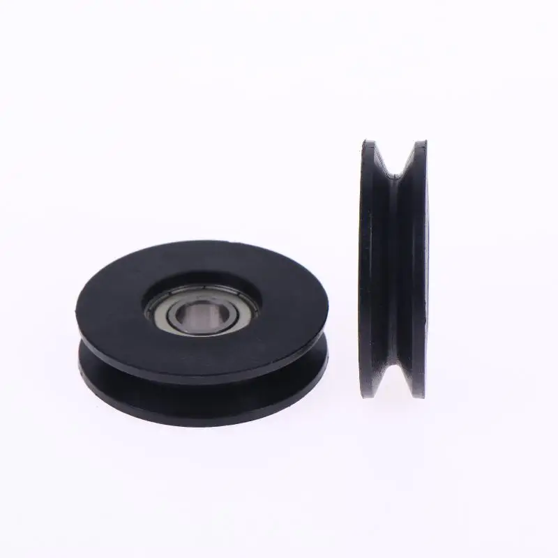 1Pcs Anti-rust U Groove Nylon Pulley Quiet Wire Rope Lifting Over Line Wheel for Interior Sliding  Hardware Repair