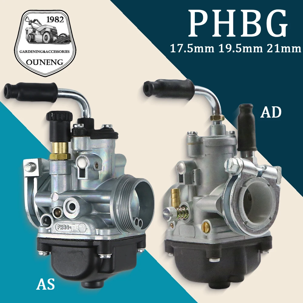 PHBG For Dellorto 17.5mm 19.5mm 21mm AS/AD 2-4 Stroke Scooter Moped 50CC 70CC 90CC Engine Motorycycle Racing Carburetor Carb