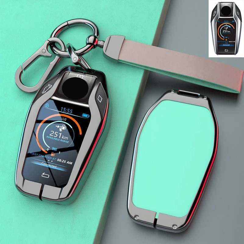 

Цинковый сплав для BMW, дисплей, светодиодная подсветка, брелок, новинка 2023 года, для 3, 5, 7 серии, E90, E92, умная ФОБ-Обложка, аксессуары