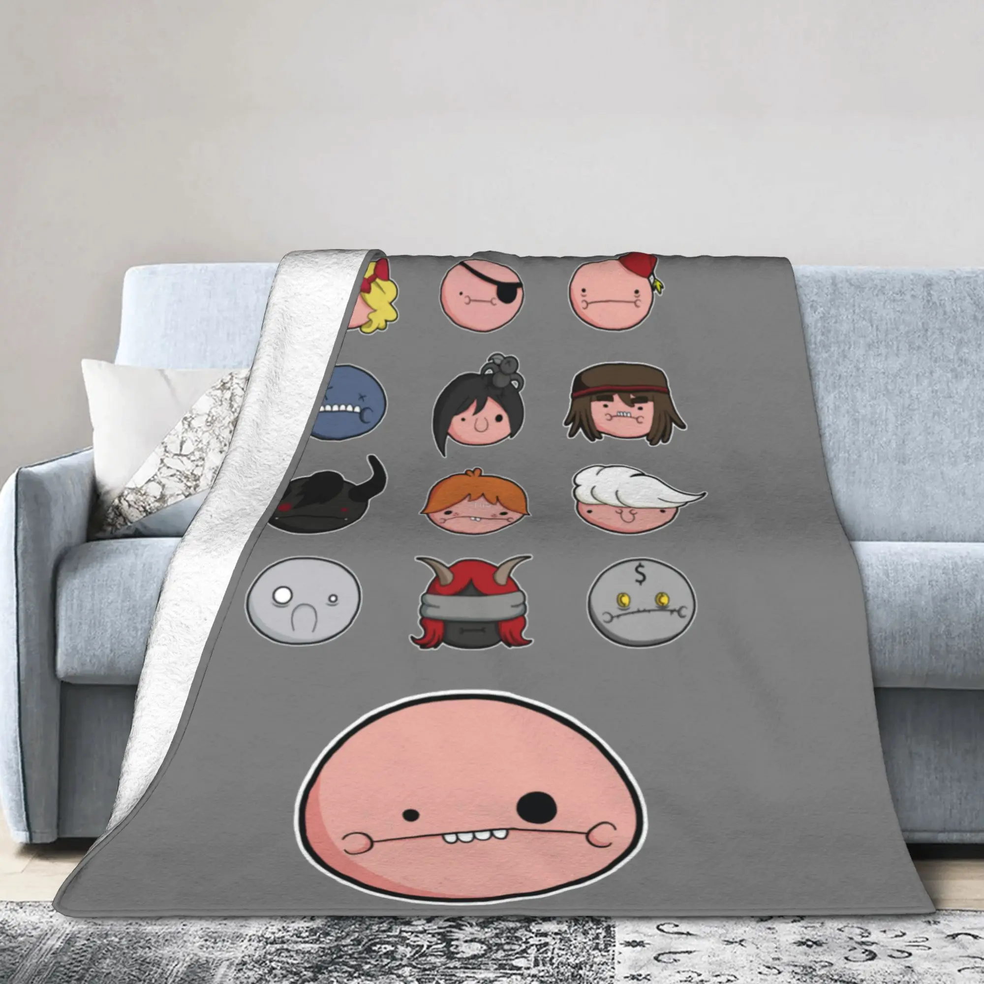 The Binding of Isaac Characters Blanket Coral Fleece Plush  Winter  Breathable Soft Throw Blankets for Bedroom