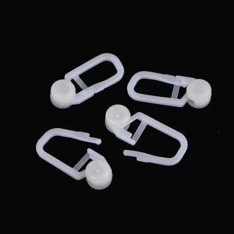 New 50Pcs Curtain Hanging Ring Track Hooks Universal Bed Window Shades Roller Hangers Blind Sliding Curtain Hooks Accessories