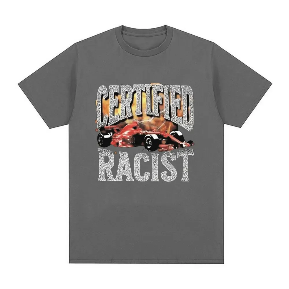 Certified Race Car Funny Graphic T-Shirt Men Fashion Vintage Short Sleeves T-shirts Cotton Casual Oversized Tee Shirt Streetwear