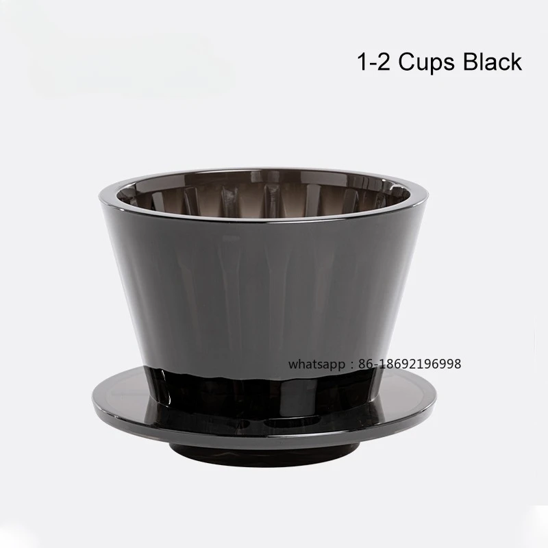 B75 Basket Coffee Dripper Crystal Eye Pour Over Coffee Filter PCTG 1-2Cups Coffee Maker Flat Bottom Increase Uniformity