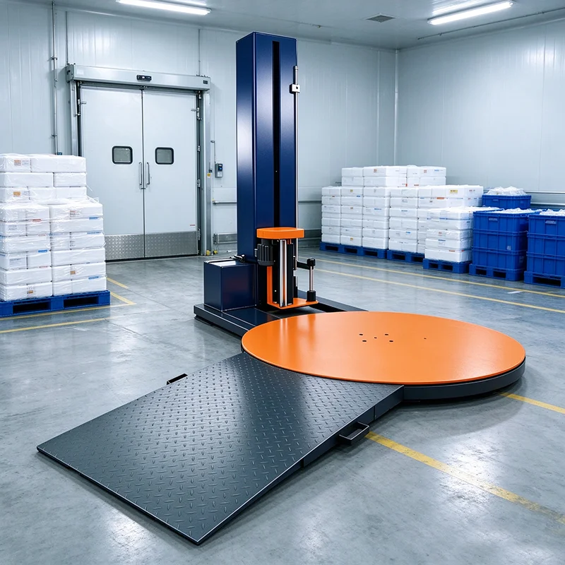Industrial Stretch Wrapping Machine Turntable Pallet Stretch Wrapper for Bulk Goods Pallet Packaging