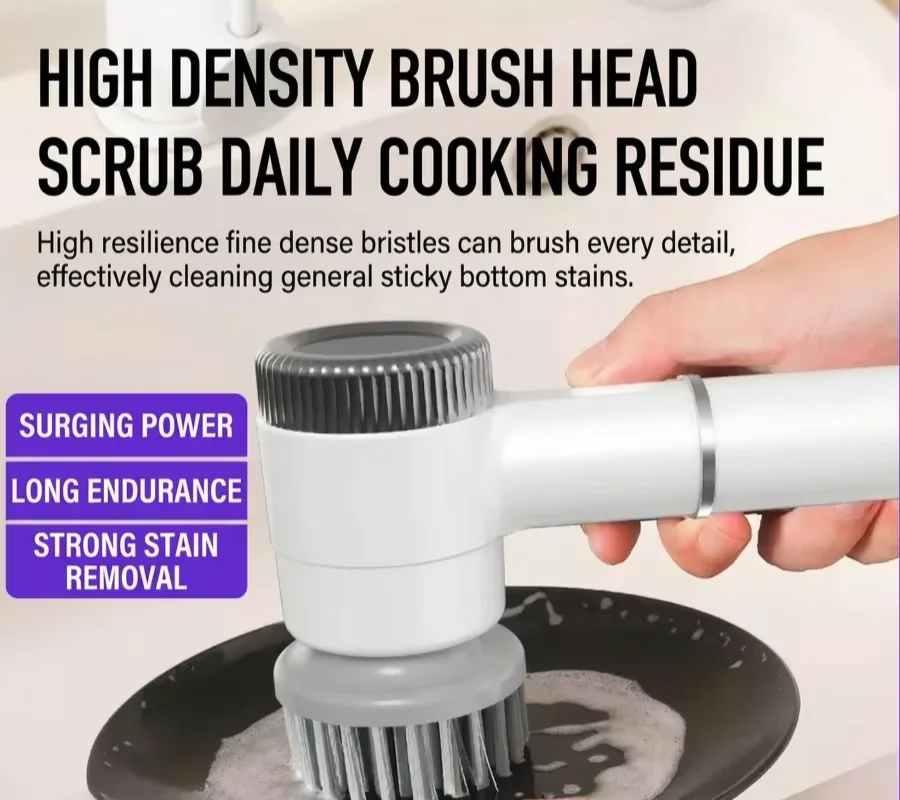 Multi Functional Handheld Wireless Charging Brush, Kitchen Cleaning Brush, Dishwasher Brush, Shoe Washing Brush
