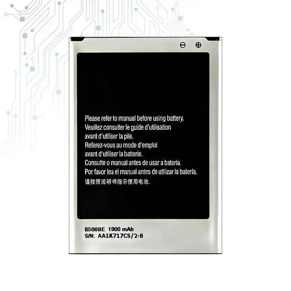 Battery For Samsung Galaxy S4 Mini I9192 I9195 I9190 I9198 J110 I435 I257 B500AE 3 Pin 1900Mah