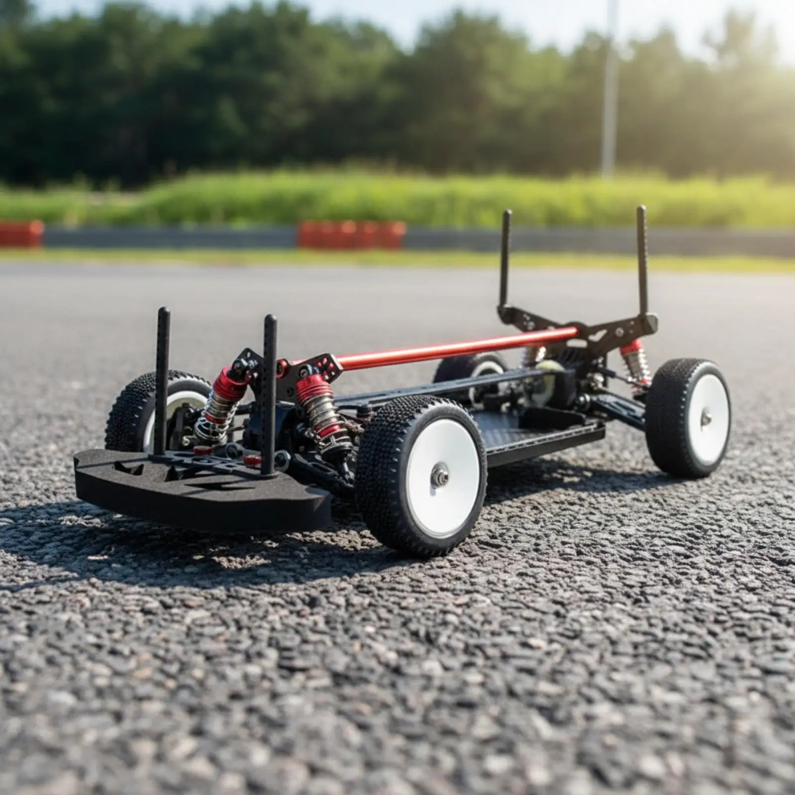 1:10 RC Car Frame Carbon Fiber Chassis All-terrain Rally Racing with Metal Differential