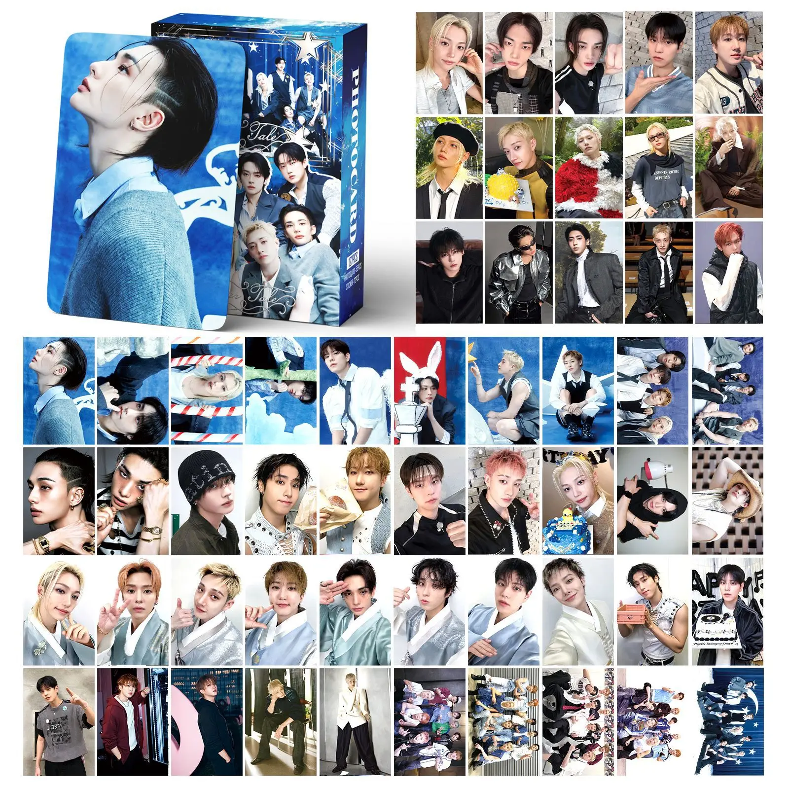 55/127Pcs group 2027Season’s Greeting LOMO Cards Ins 3-inch Photocards Decoration Albums Sticker Double-sided Fans Card Gifts