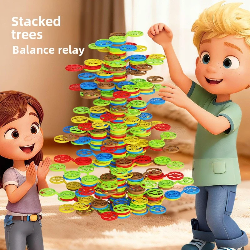 Balance Tree Building Block Interactive Puzzle Game, Fine Motor Skills Toy, Sensory Integration for Children