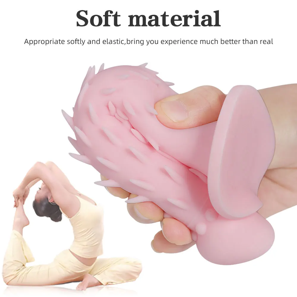 Barbs Dildo Silicone Animal Penis Lesbian Wearable Suction Masturbation Cup Dick Hands-Free Play Vaginal Women Female Sex Toys