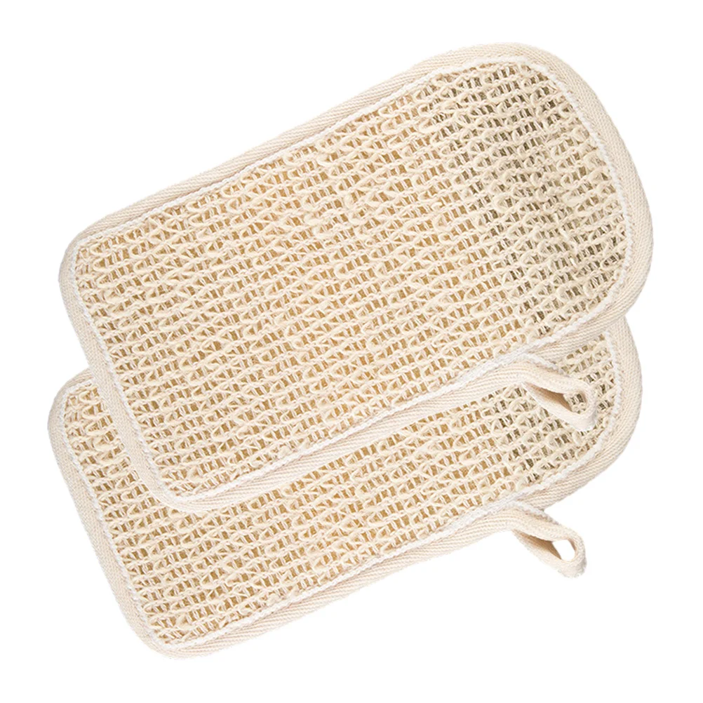 2 Pcs Soap Bag Convenient Pouch Portable Clean Bags for Bars Cotton Linen Exfoliating