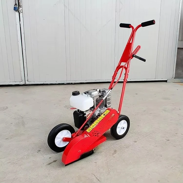 Mini Lawn Edger Trimming Machine Garden Power Tool Walk Behind Petrol Lawn Edger With 3 Blade Cutting