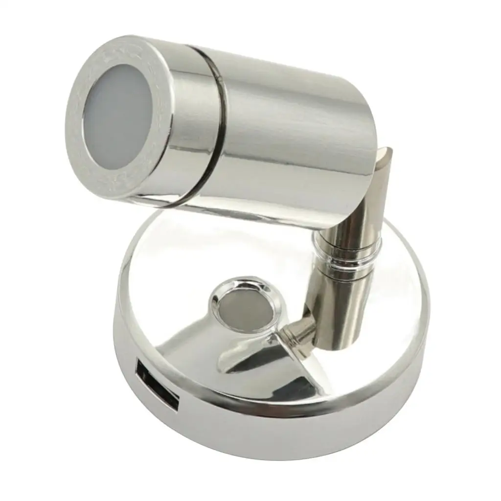 10-30V Caravan RV Reading Light USB LED Motorhome Bedside Lamp