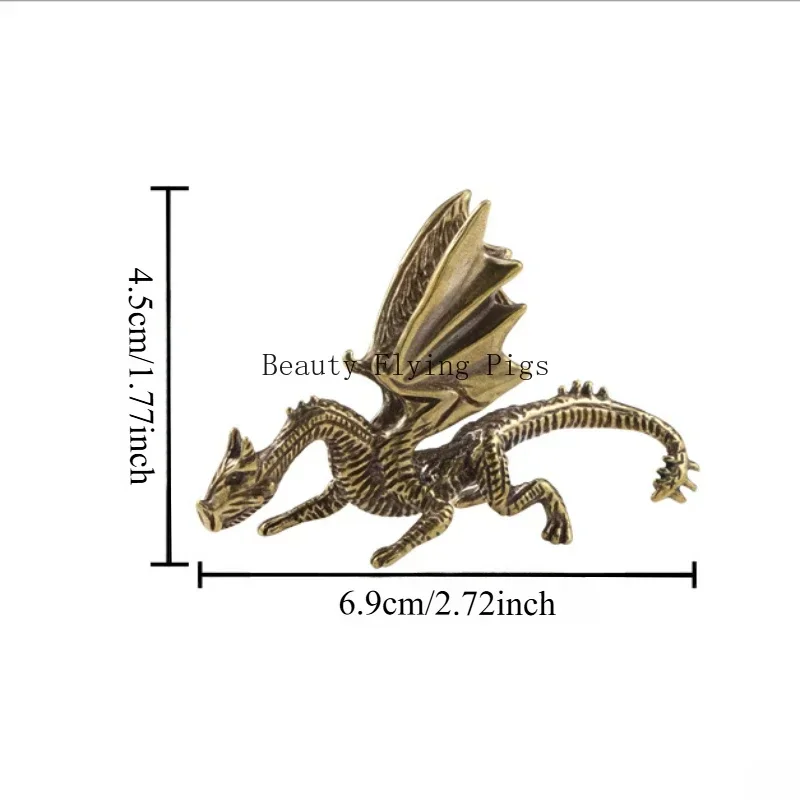 Brass Evil Dragon Lord Demon Dragon Desktop Miniatures Figurines Dragon Miniature Figurines Desktop War Game Chess Statues gifts