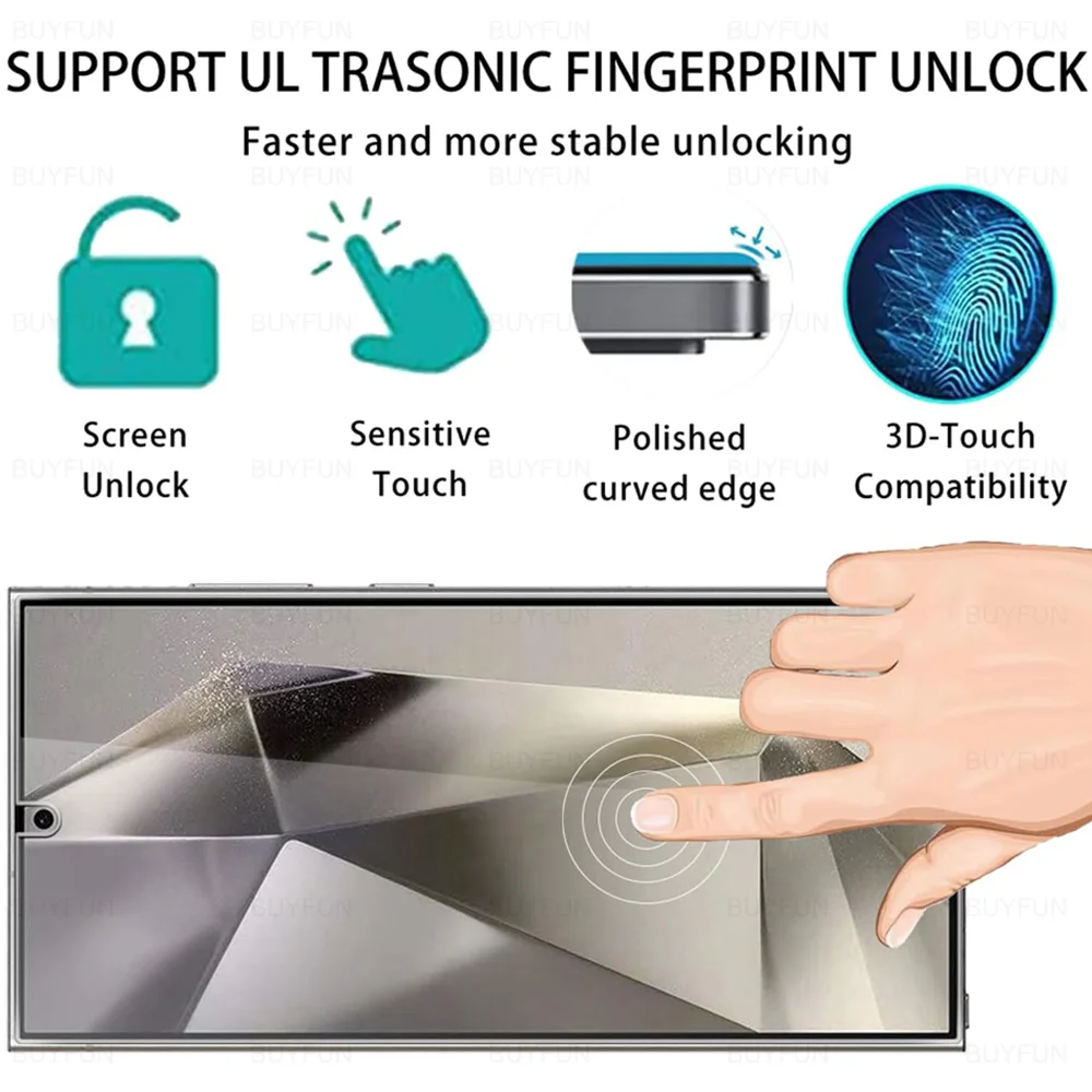 5 قطعة الزجاج المقسى لسامسونج غالاكسي S24 5G حامي الشاشة الزجاج لسامسونج S24 FE S25 الترا S24Ultra S 24 25 Plus S25Ultra