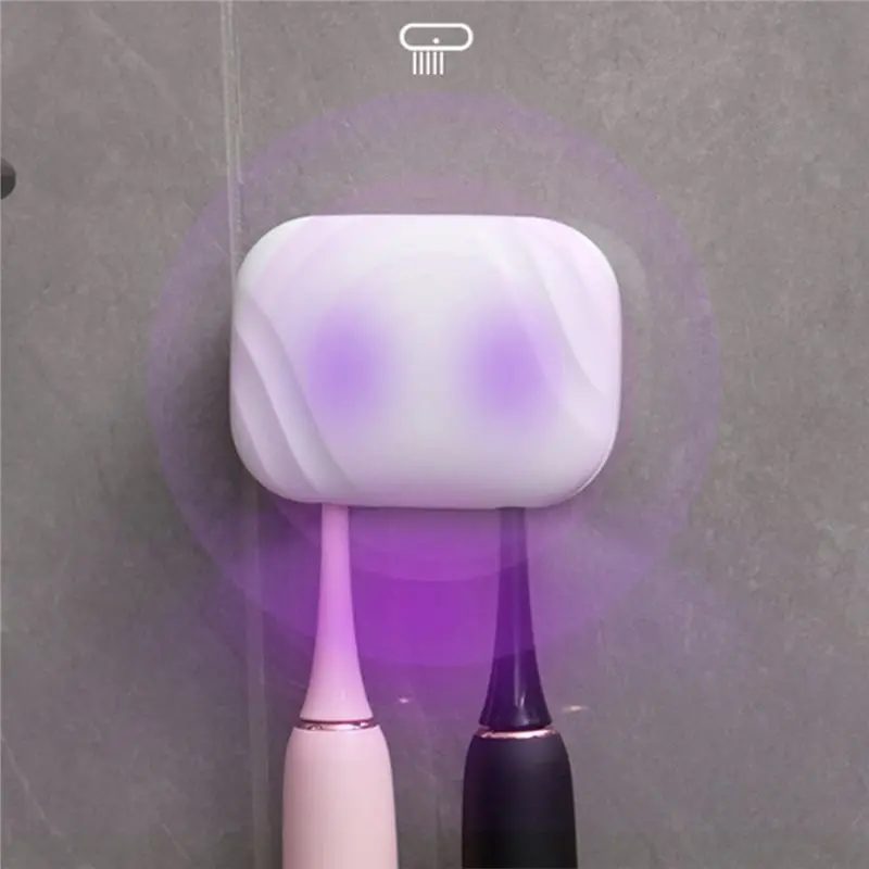 CKFAM-Toothbrush Cleaner With Auto-Inductive UV Light Case Wall Toothbrush Holder For Home Bathroom Travel