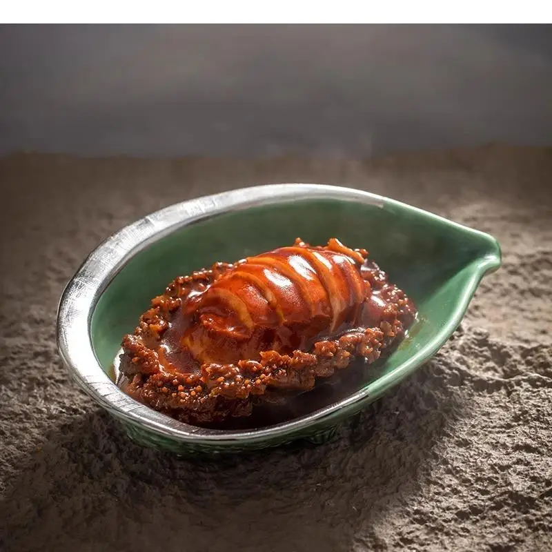 Abalone Shaped Ceramic Dinner Plate Restaurant Dessert Sushi Molecular Cuisine Specialty Tableware